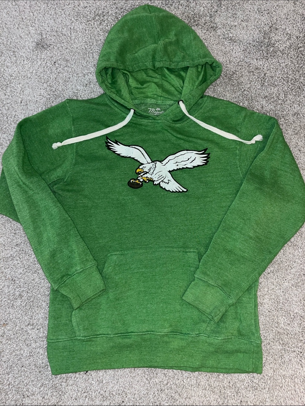 Jalen Hurts #1 Philadelphia Eagles Kelly Green retro hooded hoodie sweatshirt M